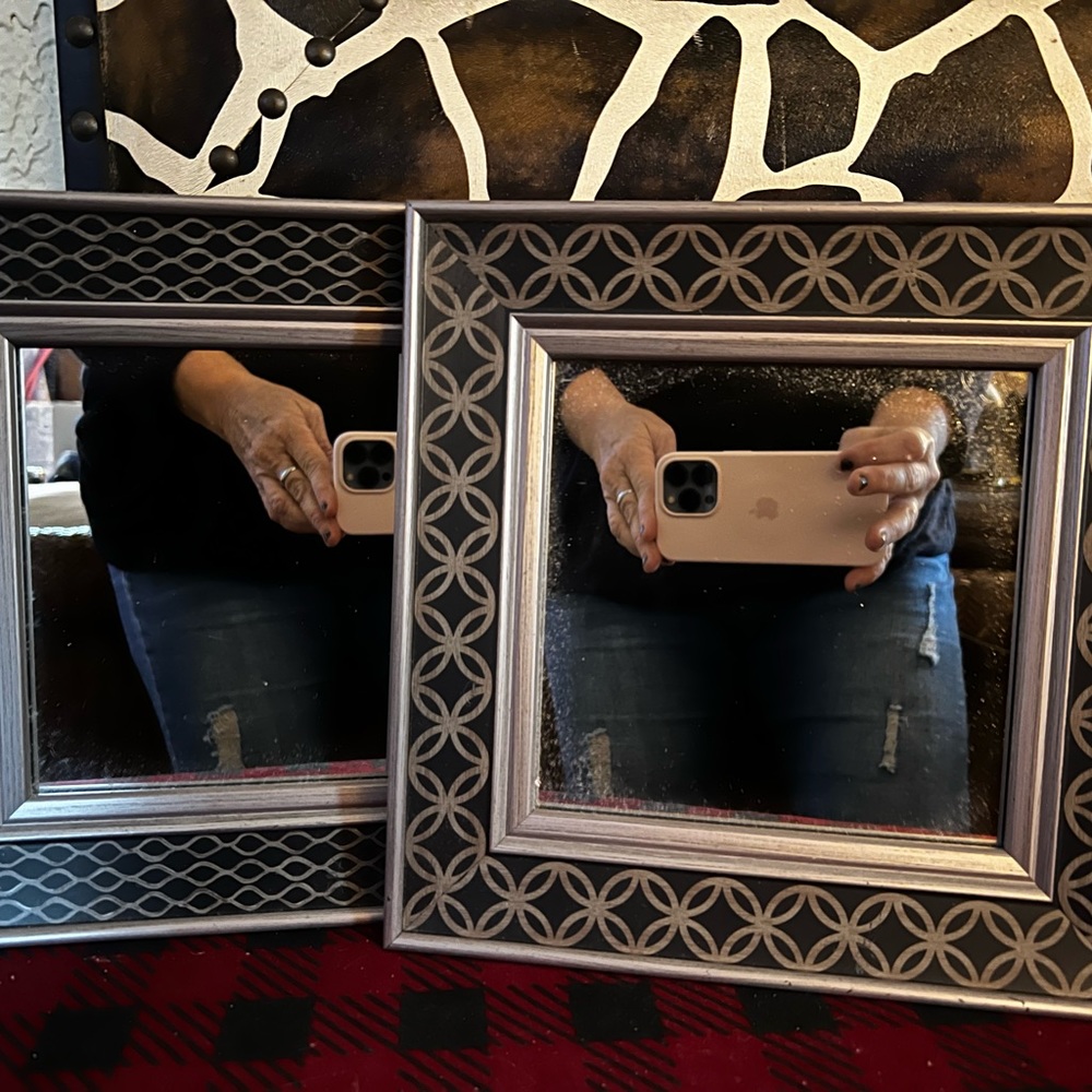 Two small matching mirrors